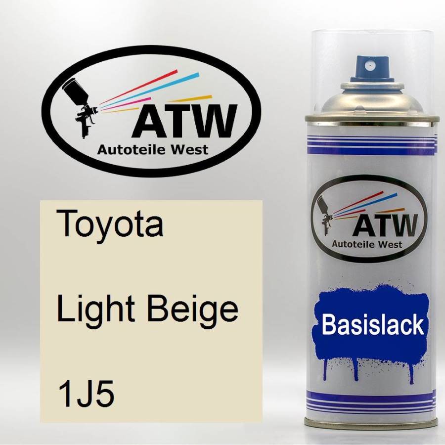 Toyota, Light Beige, 1J5: 400ml Sprühdose, von ATW Autoteile West.
